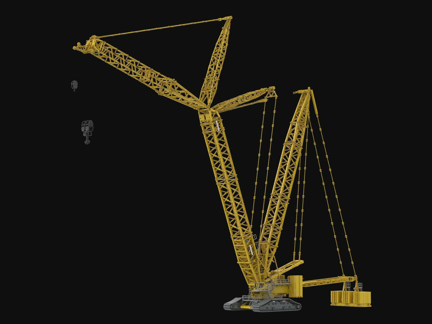 LR11000 Ohne Power Boom, Gittermastkran 1:24 RC Klemmbaustein-Modell Highlights & Funktionen