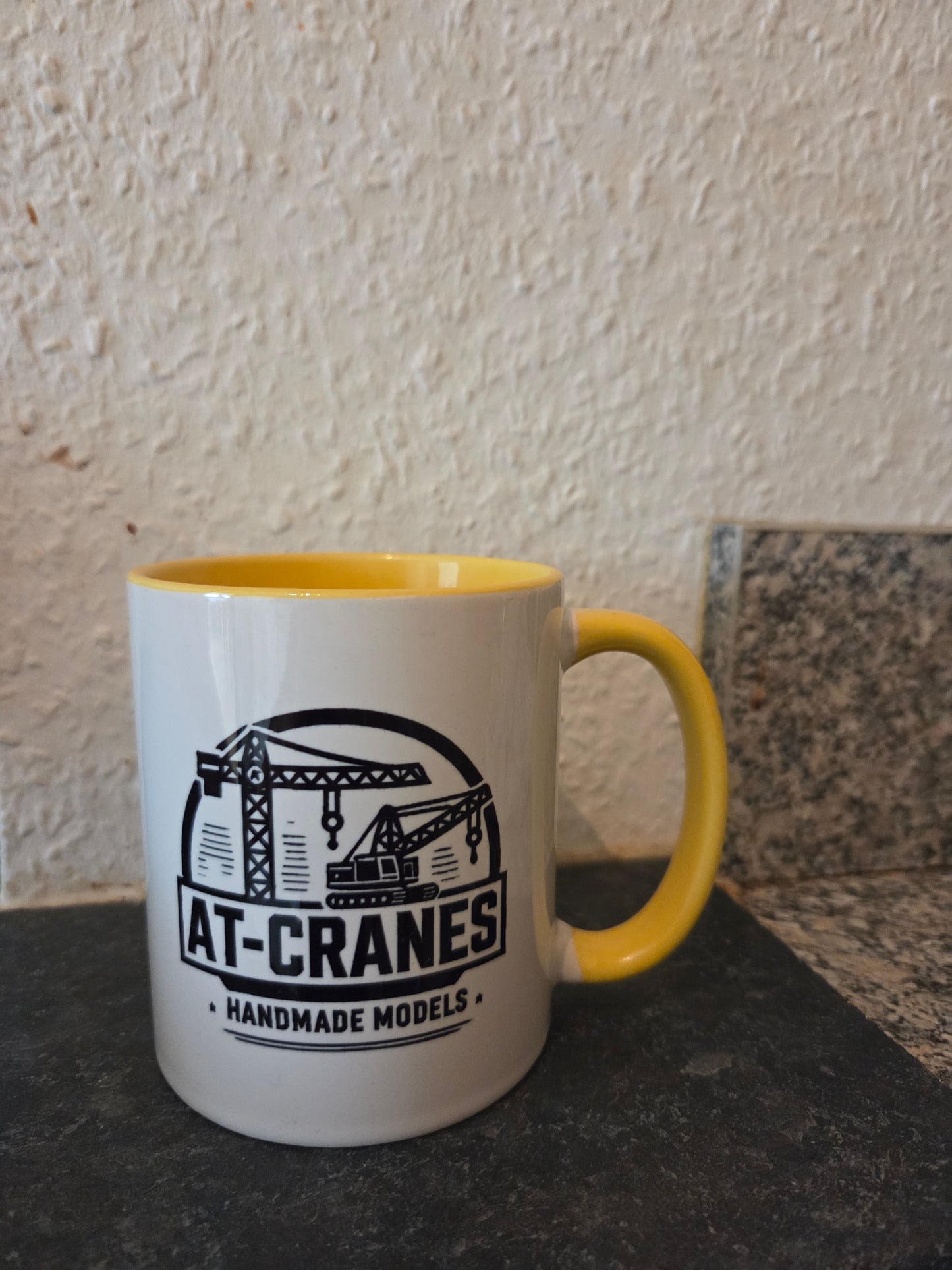 AT-CRANES Keramik-Tasse Blau oder Gelb